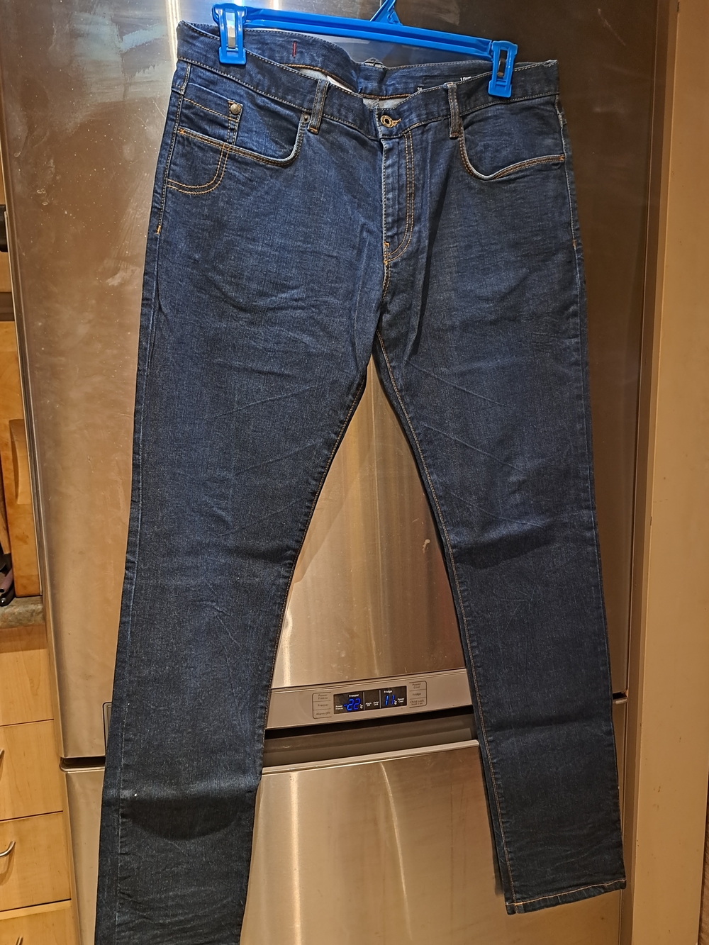 Love Moschino Men's Slim Straight Dark Indigo Jeans
